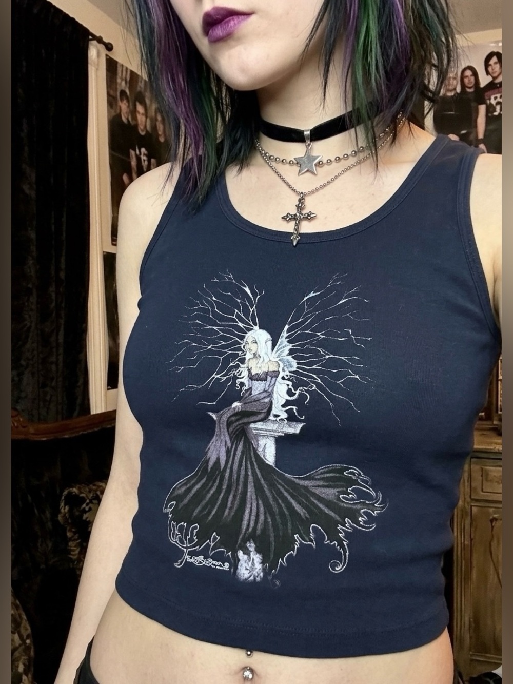 Y2K The Mountain Girl x Amy Brown “Memory of Wings” Graphic Tank Youth XL (XS/S)